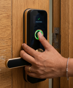 Khóa cửa vân tay EZVIZ LT70 – smart lock 4 cách mở, pin AA 12-18 tháng, chống cạy phá